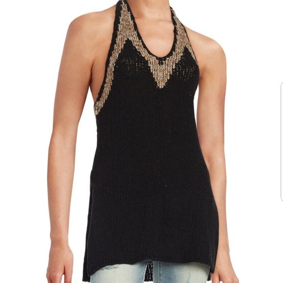Free People Hold On Knit Tunic Blk Sz M - Picture 7 of 8